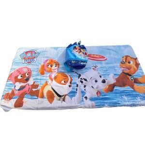 Paw Patrol Beach Towel and Backpack Set Kids Blue Make Some Waves